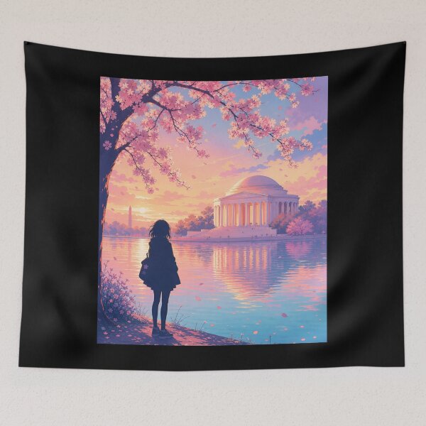 Item preview, Washington DC: Jefferson Memorial Sakura Sunset designed and sold by Fenay Designs.