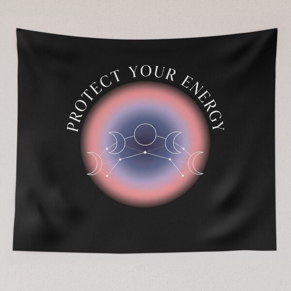 Item preview, Protect Your Energy Aura Glow Triple Moon designed and sold by Zazz Lee.