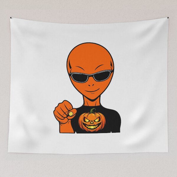 Item preview, Zorgo Halloween – Pumpkin Shirt Alien | Cute Halloween Pumpkin Graphic | Funny Sci-Fi T-Shirt by The Visitors designed and sold by The-Visitors.