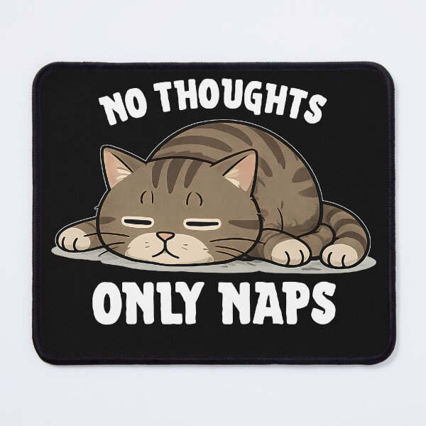 Item preview, No Thoughts Only Naps Funny Sleeping Cat T-Shirt | Lazy Cat Meme | Cute Cat Lover Gift designed and sold by TeehMeow.