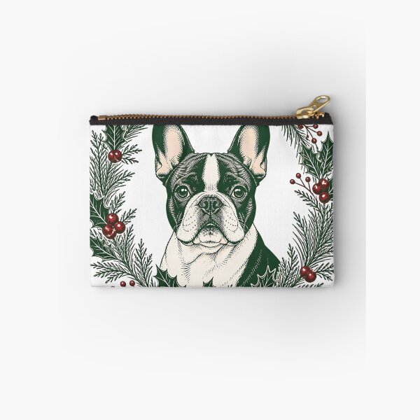 Item preview, Vintage French Bulldog Botanical Wreath designed and sold by Breed And Build.