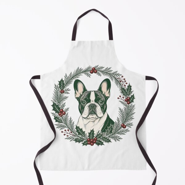 Item preview, Vintage French Bulldog Botanical Wreath designed and sold by Breed And Build.
