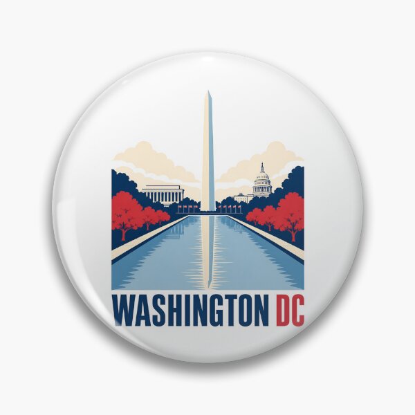 Item preview, Washington DC Skyline – Bold Patriotic Reflection designed and sold by Fenay Designs.