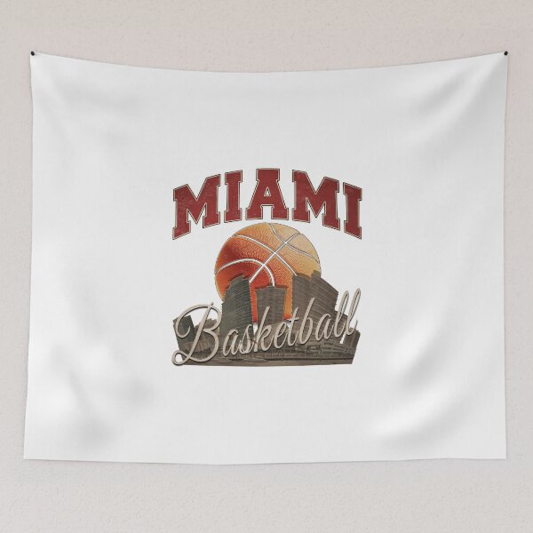 Item preview, Miami Basketball Vintage Skyline Retro Sports designed and sold by RonnyMilleo.