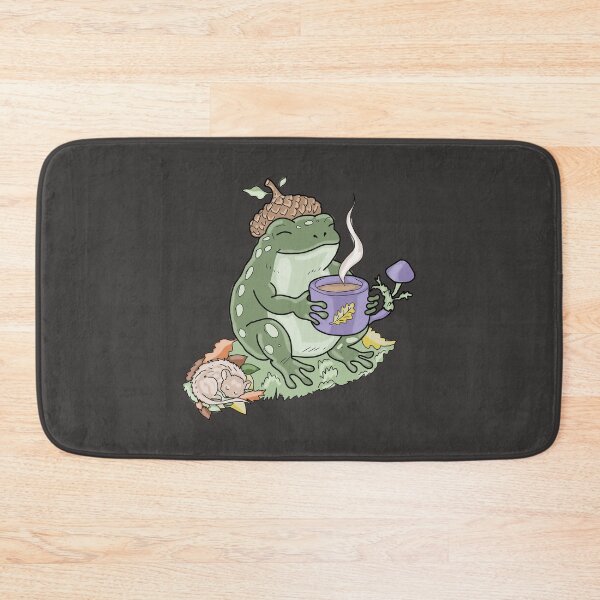 Item preview, Frog drinking coffee cottagecore aesthetic designed and sold by LeshanArt.