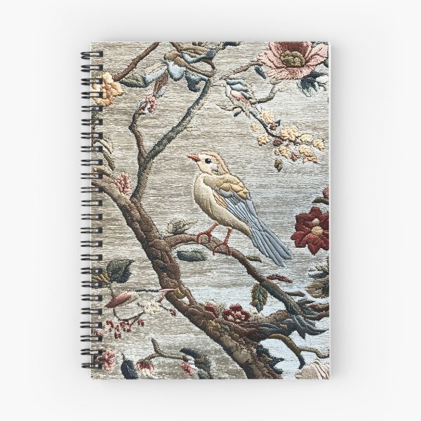 Item preview, Vintage Songbird Blossom Tapestry | Antique Botanical Bird Wall Art designed and sold by GrinGalore.