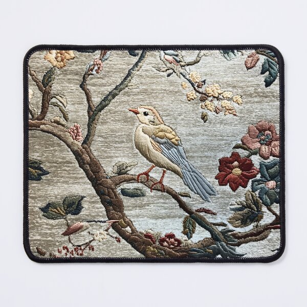 Item preview, Vintage Songbird Blossom Tapestry | Antique Botanical Bird Wall Art designed and sold by GrinGalore.