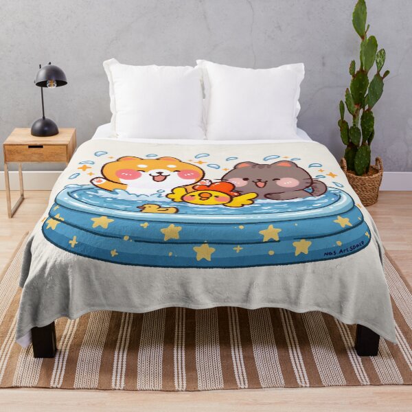 Item preview, Super Cold Paddling Pool Friends – Cute Shiba, Cat, and Chick Summer Illustration designed and sold by NasDoodleArt.
