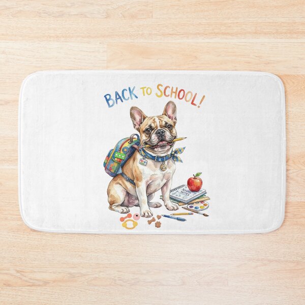 Item preview, Cute Watercolor French Bulldog Back to School Puppy with Backpack and Pencil designed and sold by VibranPalette.