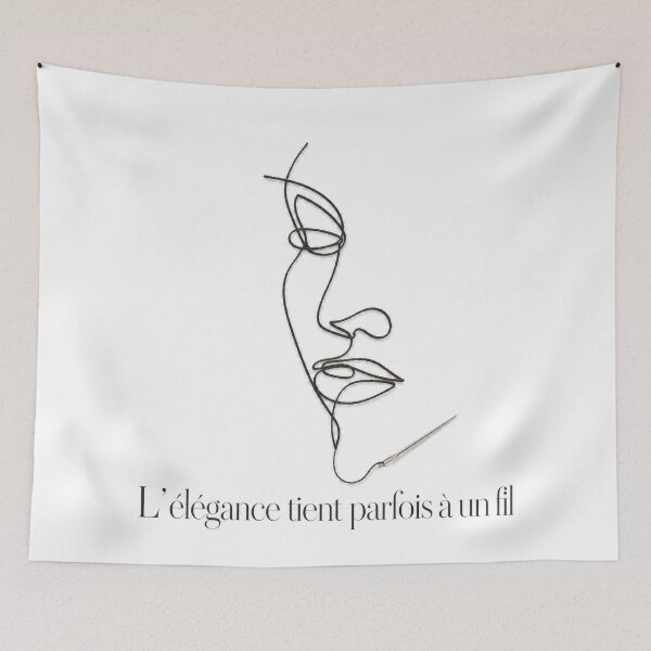 Item preview, Elegance sometimes hangs by a thread – Minimalist and couture feminine face designed and sold by creatix-boutik.