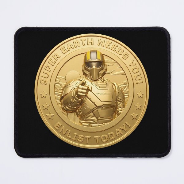 Item preview, Helldivers Enlist Now Gold  Coin Medal designed and sold by Cine Store Merch.