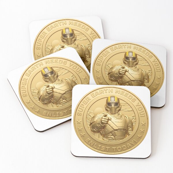 Item preview, Helldivers Enlist Now Gold  Coin Medal designed and sold by Cine Store Merch.