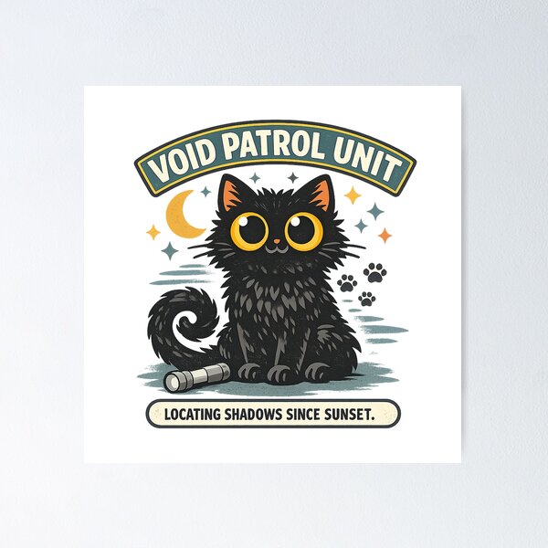 Item preview, Void Patrol Unit Black Cat Night Watch designed and sold by Concrete Coffee Studio.