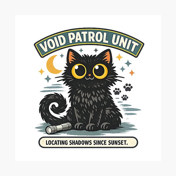 Item preview, Void Patrol Unit Black Cat Night Watch designed and sold by Concrete Coffee Studio.