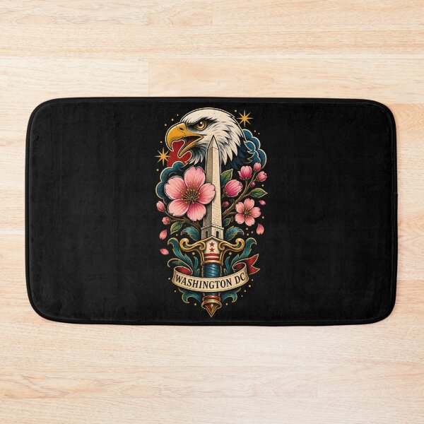 Item preview, Washington DC Eagle & Cherry Blossom Tattoo designed and sold by Fenay Designs.