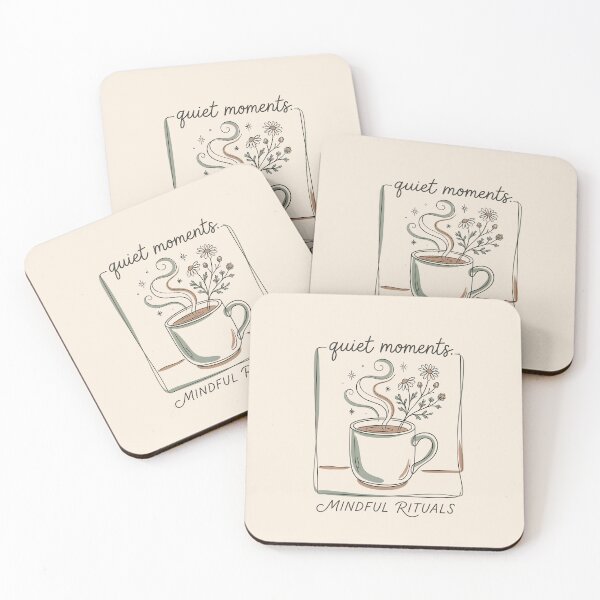 Item preview, Quiet Moments Mindful Rituals - Cozy Tea Coffee designed and sold by Zazz Lee.