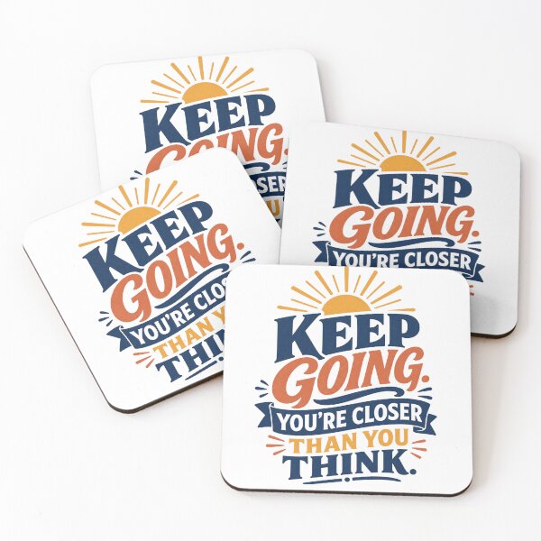 Item preview, Keep Going– You're Closer Than You Think| Inspirational Motivation Typography Design designed and sold by Kolibra.