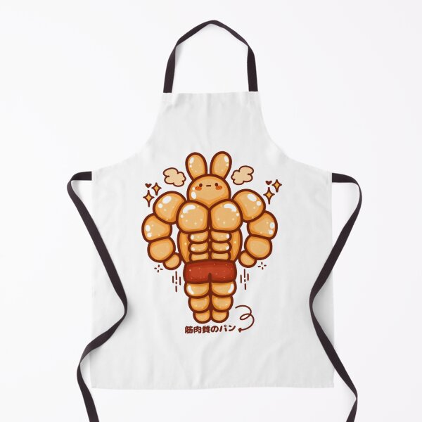 Item preview, Muscular Bunny Bread Funny Bodybuilder Pastry Illustration designed and sold by MimiTreasures.