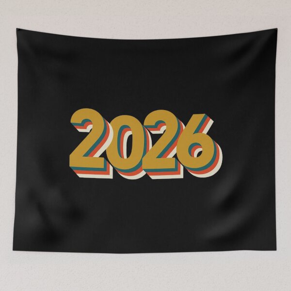 Item preview, Retro 2026 Vintage Typography Design – Bold Retro Numbers Graphic for New Year Celebration, Future Goals, Events, Parties & Trendy Aesthetic Apparel designed and sold by Charonde.