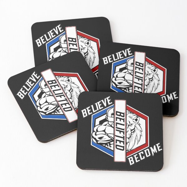 Item preview, Believe Belifted Become | Christian Gym Lion Identity designed and sold by Bezuiden.