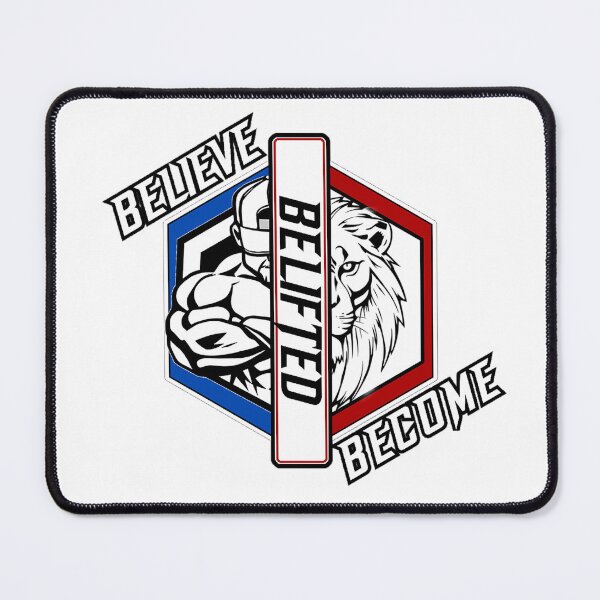 Item preview, Believe Belifted Become | Christian Gym Lion Identity designed and sold by Bezuiden.