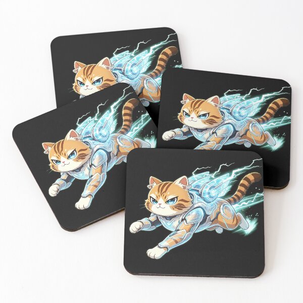 Item preview, Lightning Bolt - High-Speed Felis Nigripes Cyber-Warrior designed and sold by ABYSSLAB.