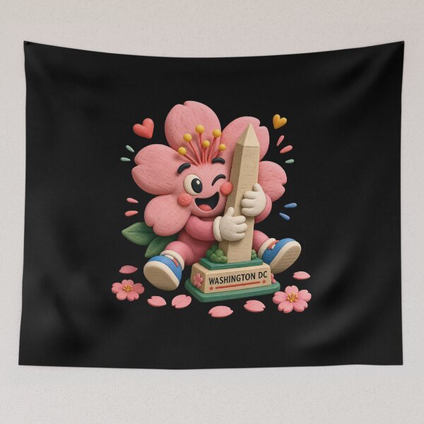 Item preview, Washington DC Kawaii Cherry Blossom Hug designed and sold by Fenay Designs.