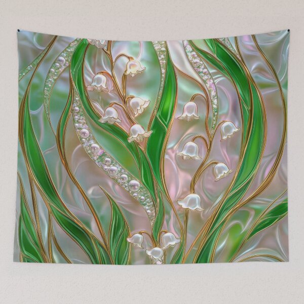 Item preview, Lily of the Valley Stained Glass Design designed and sold by MargaretWiktor.