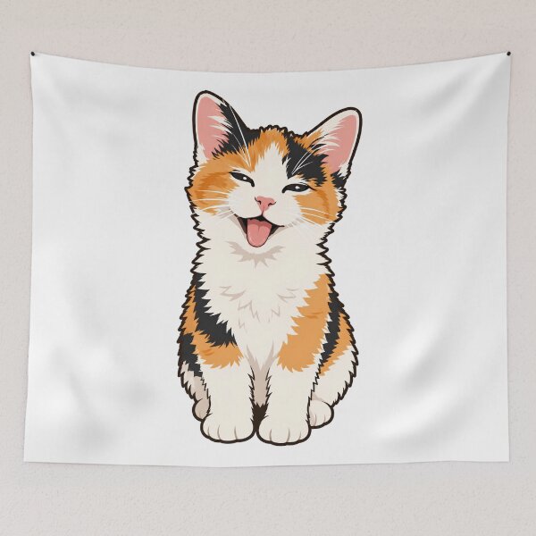 Item preview, Happy Calico Kitten Cat Lover Design designed and sold by Nawi32.