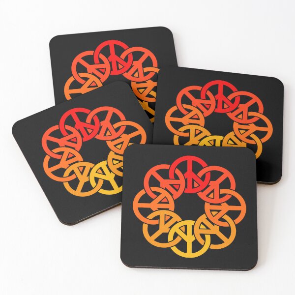 Item preview, Circle of Peace Signs (orange to red) designed and sold by JMParadis.