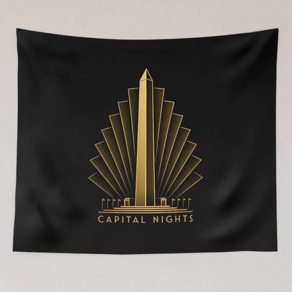 Item preview, Washington DC Capital Nights – Gold Art Deco designed and sold by Fenay Designs.
