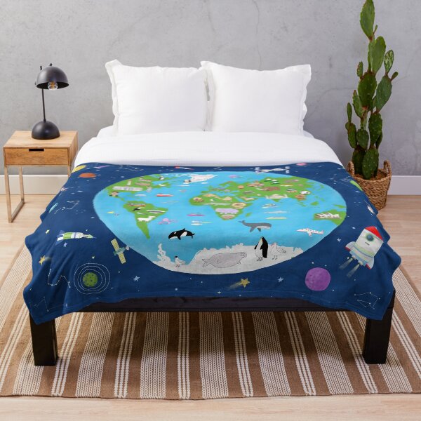 Item preview, World from Space by Illustrator Carla Daly designed and sold by Carla Daly.