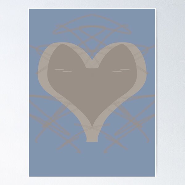 Item preview, Minimalist Pastel Blue and Gold Heart Pattern designed and sold by CaramelCo.