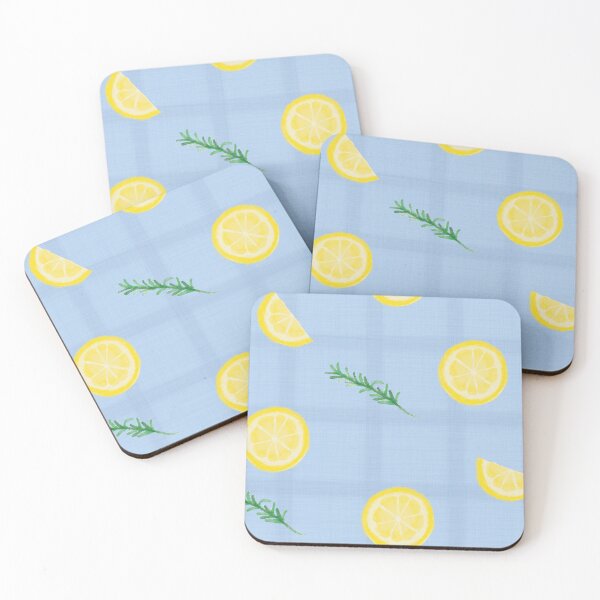 Item preview, Lemon Pattern with  Fresh Lemon Slices and Rosemary Branches designed and sold by studiodrchicken.