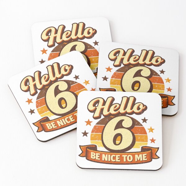 Item preview, Hello 6 Be Nice to Me | Cute 6th Birthday Party Graphic T-Shirt designed and sold by rushaib.