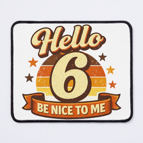 Item preview, Hello 6 Be Nice to Me | Cute 6th Birthday Party Graphic T-Shirt designed and sold by rushaib.