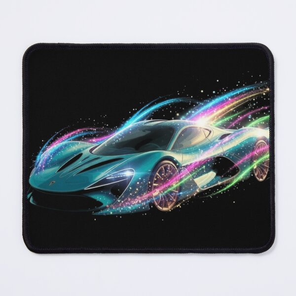 Item preview, Neon Cosmic Streak Supercar - Organic Vector Racing Art designed and sold by Nexus Space.