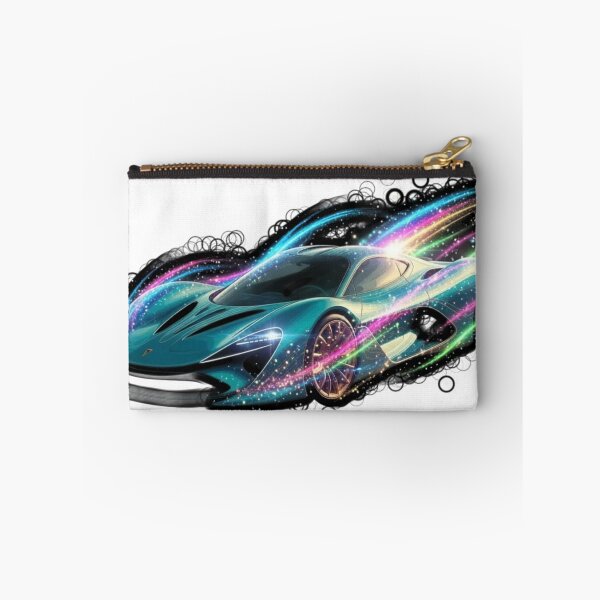 Item preview, Neon Cosmic Streak Supercar - Organic Vector Racing Art designed and sold by Nexus Space.