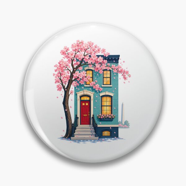 Item preview, Washington DC Row House – Cherry Blossom Welcome designed and sold by Fenay Designs.