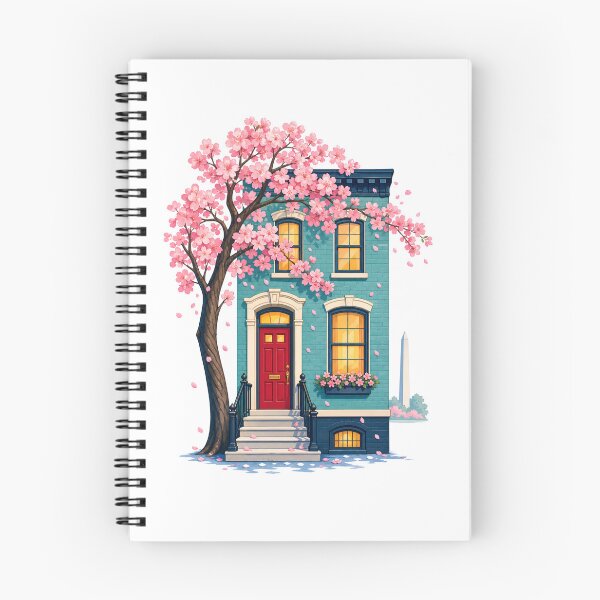 Item preview, Washington DC Row House – Cherry Blossom Welcome designed and sold by Fenay Designs.