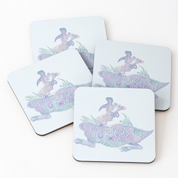 Item preview, Korean Traditional Pastel Turtle Watercolor Pattern designed and sold by Yiruda-Art.
