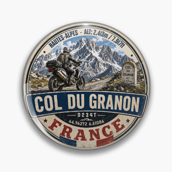 Item preview, Col du Granon France Motorcycle Sticker TShirt 03 designed and sold by OuterShellUK.