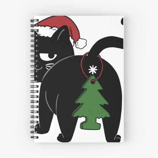 Item preview, Black Cat With Santa Hat And Tail Ornament designed and sold by Fernawn-Wayles.