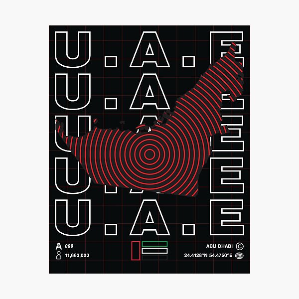 Item preview, UAE Minimal Map designed and sold by Atlas-Array.