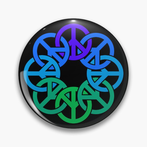 Item preview, Circle of Peace Signs (green to indigo) designed and sold by JMParadis.