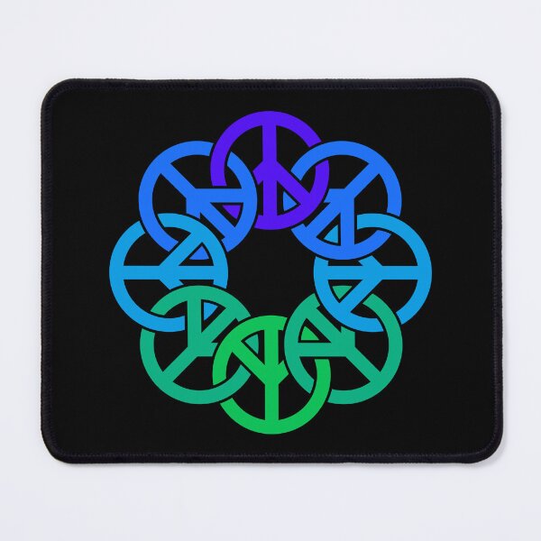 Item preview, Circle of Peace Signs (green to indigo) designed and sold by JMParadis.