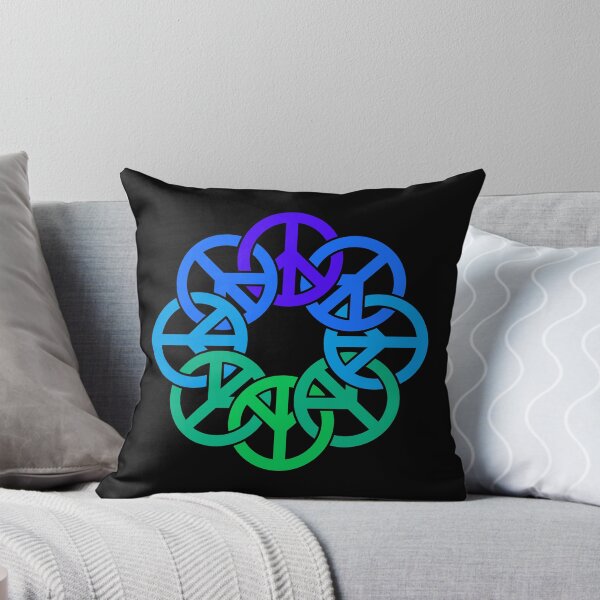 Item preview, Circle of Peace Signs (green to indigo) designed and sold by JMParadis.