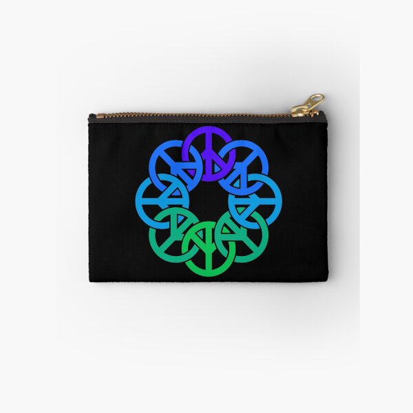 Item preview, Circle of Peace Signs (green to indigo) designed and sold by JMParadis.