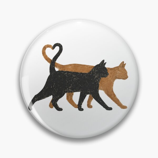Item preview, Vintage Couple Cats Walking Minimalist Art Black Orange Tabby Cat Lover Y2K  designed and sold by VGAfanatic.