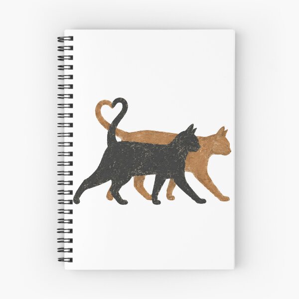 Item preview, Vintage Couple Cats Walking Minimalist Art Black Orange Tabby Cat Lover Y2K  designed and sold by VGAfanatic.
